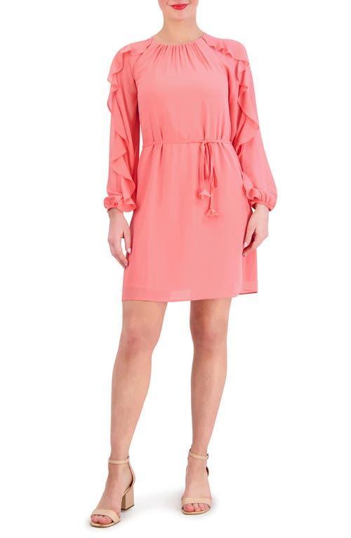 Vince Camuto Ruffle Long Sleeve Chiffon Minidress Product Image