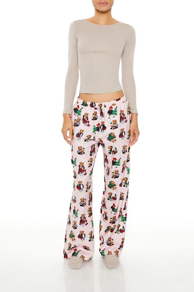 Christmas Teddy Bear Pajama Pants | Forever 21 Product Image