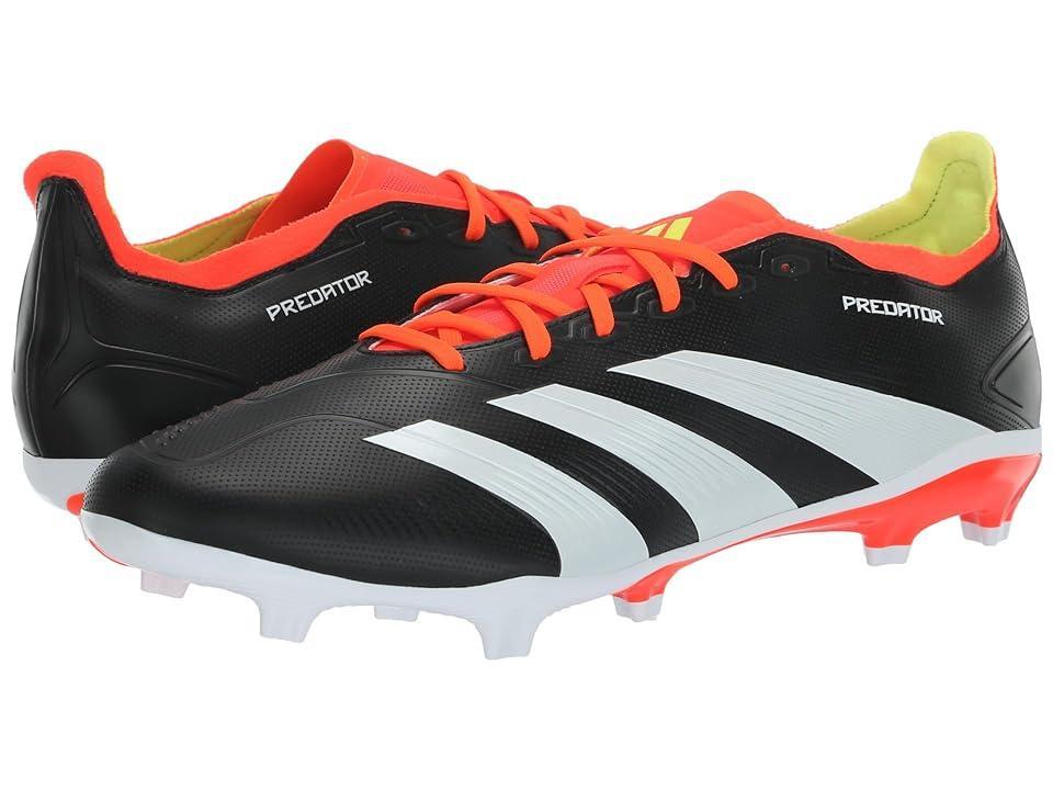 adidas Predator 24 League Low Firm Ground White/Solar Red) Shoes Product Image