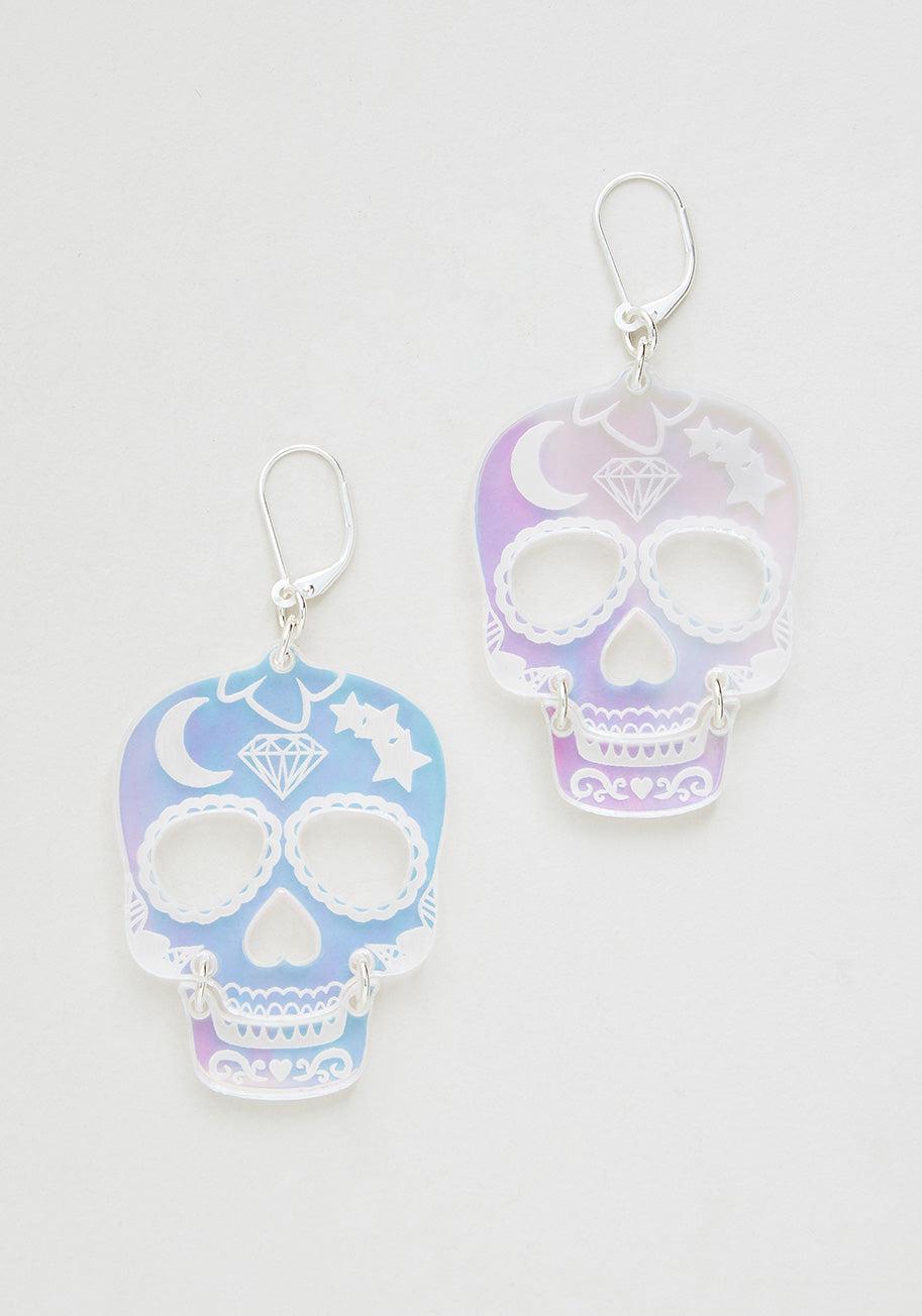 Stunning Sugar Skull Dangle Earrings Product Image