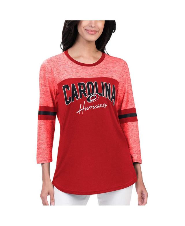 Womens G-iii 4Her by Carl Banks Red Carolina Hurricanes Play The Game 3/4-Sleeve T-shirt Product Image