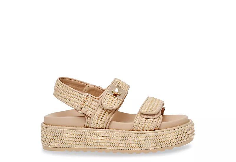 Steve Madden Mona Leather Platform Buckle Detail Dad Sandals Product Image