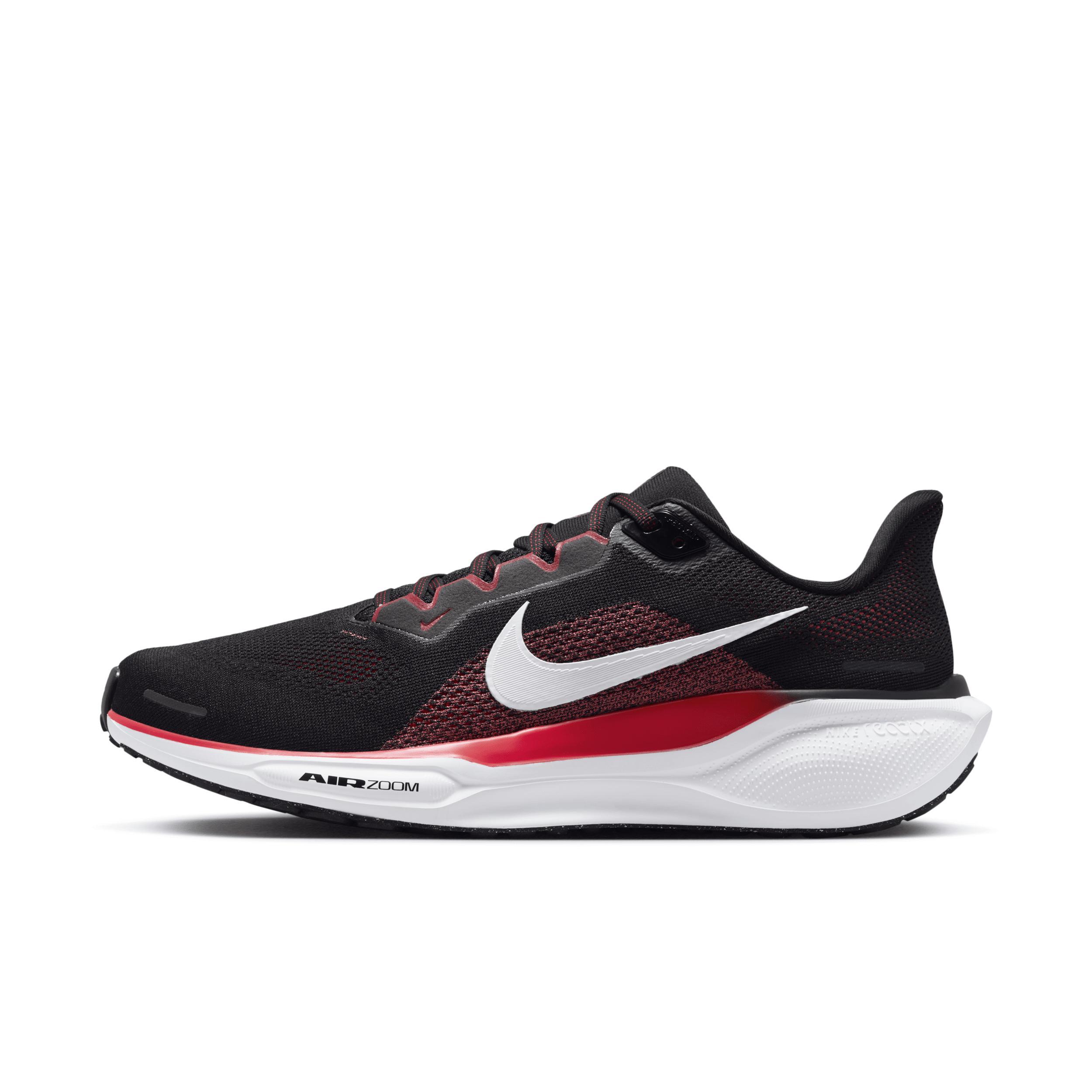 Nike Mens Nike Air Zoom Pegasus 41 - Mens Running Shoes Fire Red/White/Black Product Image