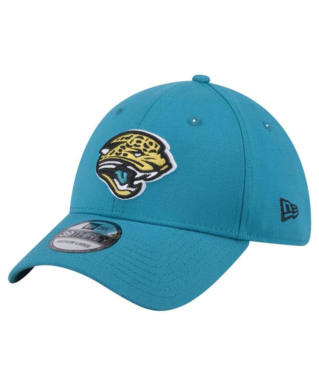 New Era Mens Teal Jacksonville Jaguars Throwback Logo Standard 39THIRTY Flex Hat Product Image