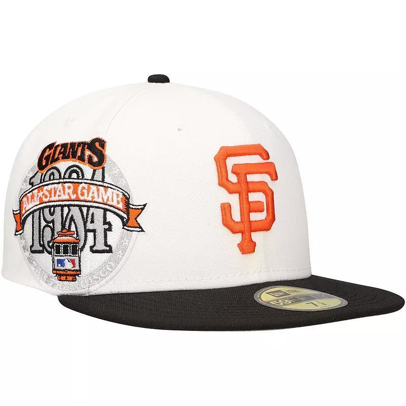 Mens New Era /Black San Francisco Giants Major Sidepatch 59FIFTY Fitted Hat Product Image