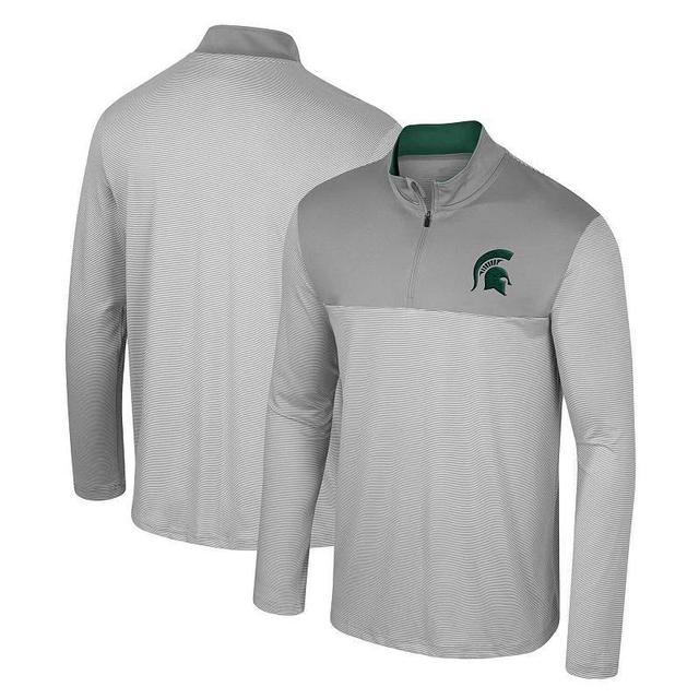 Mens Colosseum Gray Pitt Panthers Tuck Quarter-Zip Top Product Image