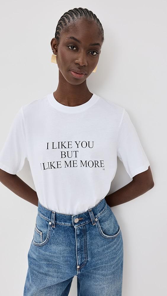 Victoria Beckham I Like You But I Like Me More Slogan Tee | Shopbop product image