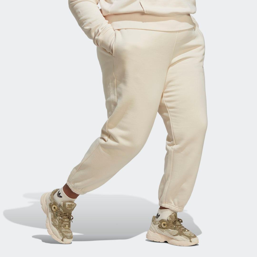 adidas Essentials Fleece Joggers (Plus Size) Wonder White 4X Womens Product Image