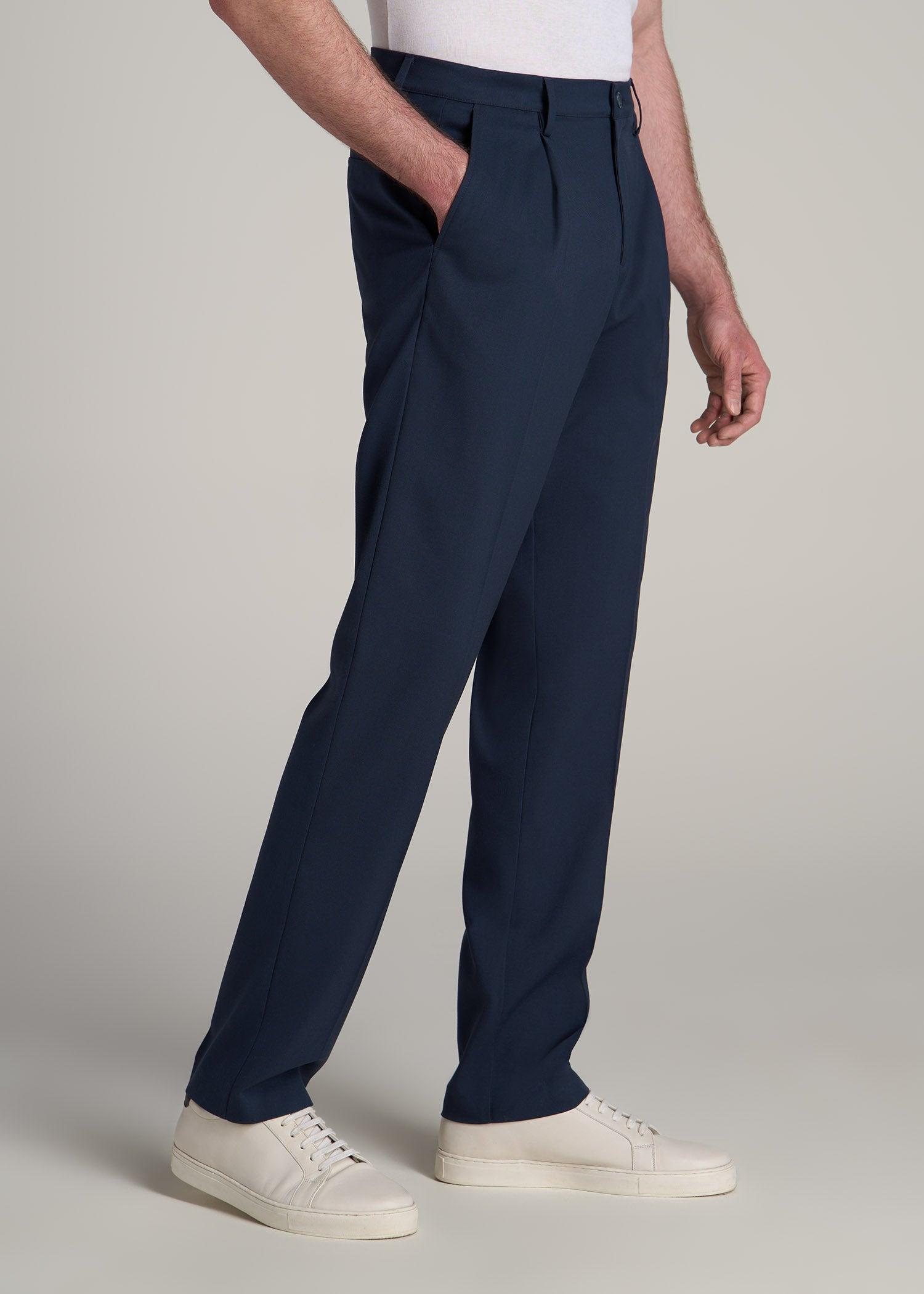 Tall Men's Relaxed Pleated Trouser in Deep Cove Product Image