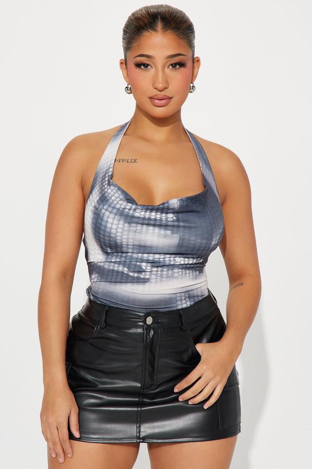 Sparks Fly Halter Top - Grey/combo Product Image