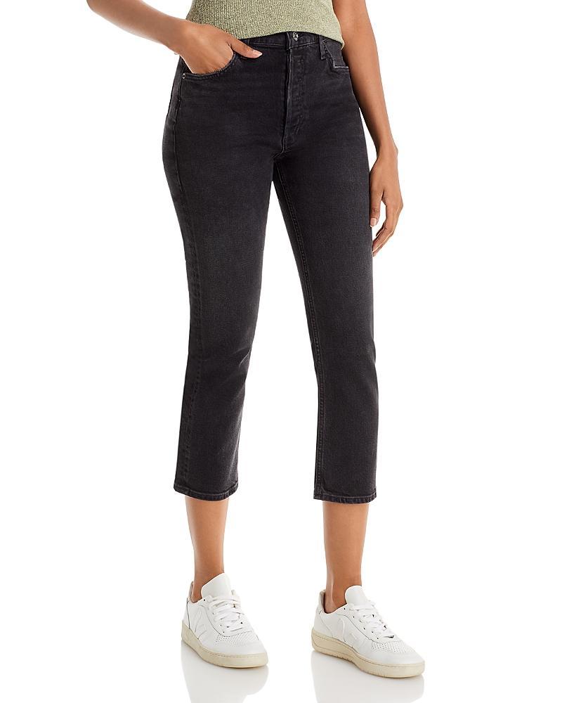 Agolde Riley High Rise Cropped Straight Jeans in Panoramic Product Image