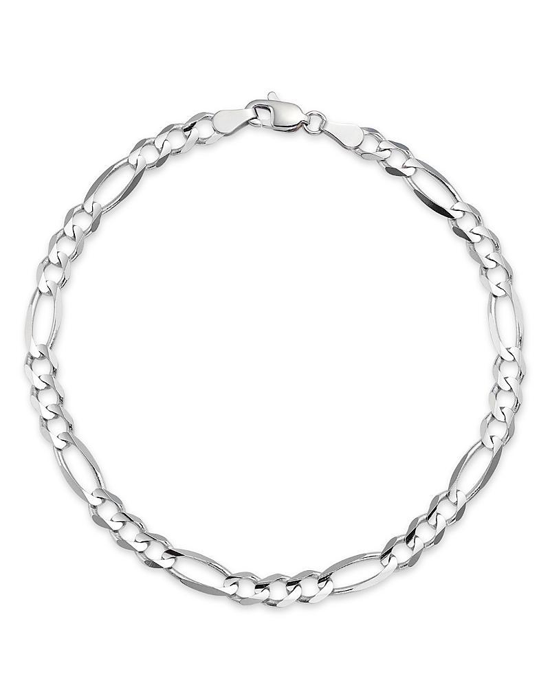 Bloomingdales Fine Collection Mens Figaro Link Chain Bracelet in 14K White Gold - Exclusive Product Image