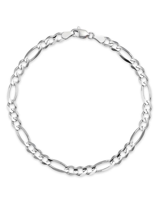 Bloomingdales Fine Collection Mens Figaro Link Chain Bracelet in 14K White Gold - Exclusive Product Image