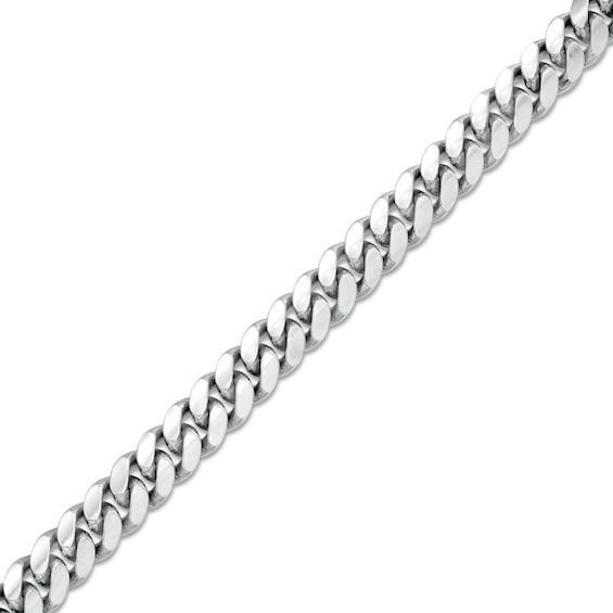 Men's 7.2mm Cuban Curb Chain Bracelet in Solid Sterling Silver - 8.5" Product Image