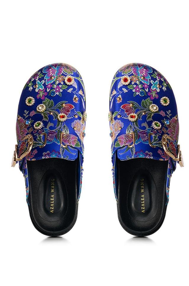 AZALEA WANG QUINBY BROCADE CLOG IN BLUE Product Image