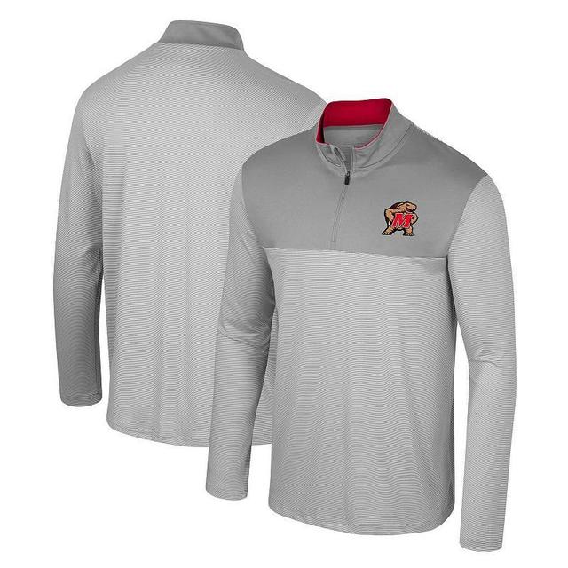 Mens Colosseum Gray Nebraska Huskers Tuck Quarter-Zip Top Product Image