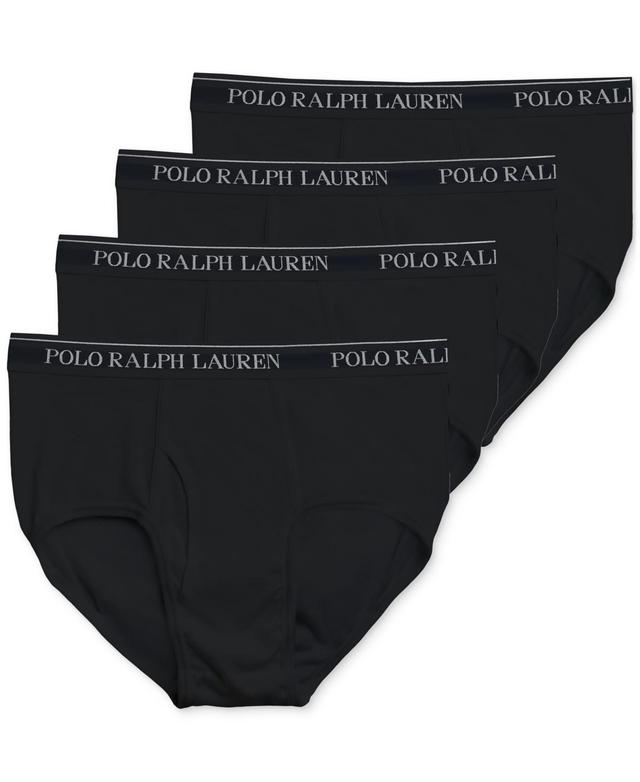 Polo Ralph Lauren Mens 4-Pack. Classic-Fit Mid-Rise Briefs - Aerial Blue / Rugby Royal Product Image