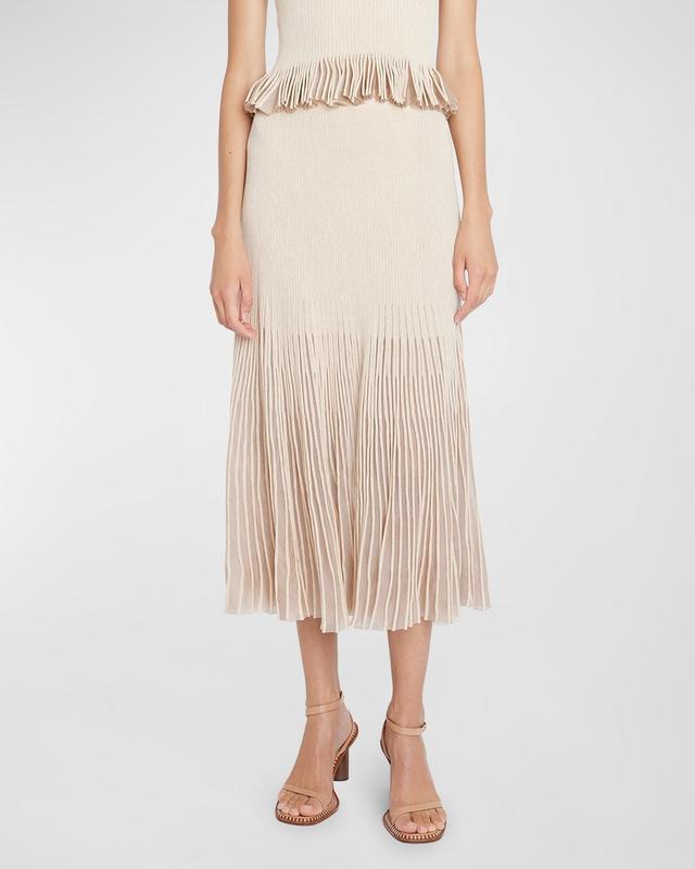 Emilia Sunburst Knit Midi Skirt Product Image