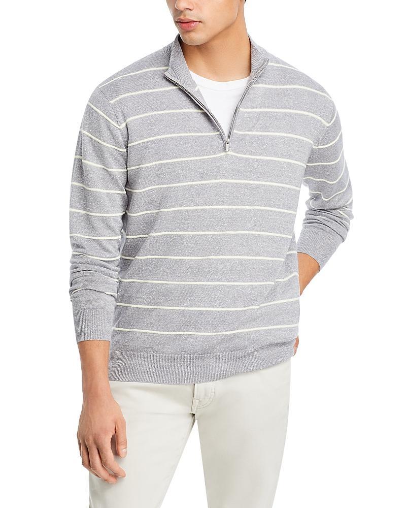 Mens Crown Eastham Striped Quarter-Zip Sweater Product Image