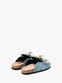 CHAIN LOAFER SUEDE MULES in blue | JW Anderson US  Product Image