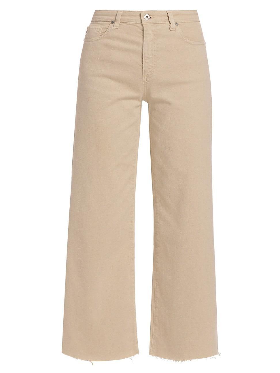 Womens Saige High-Rise Wide-Leg Crop Jeans Product Image