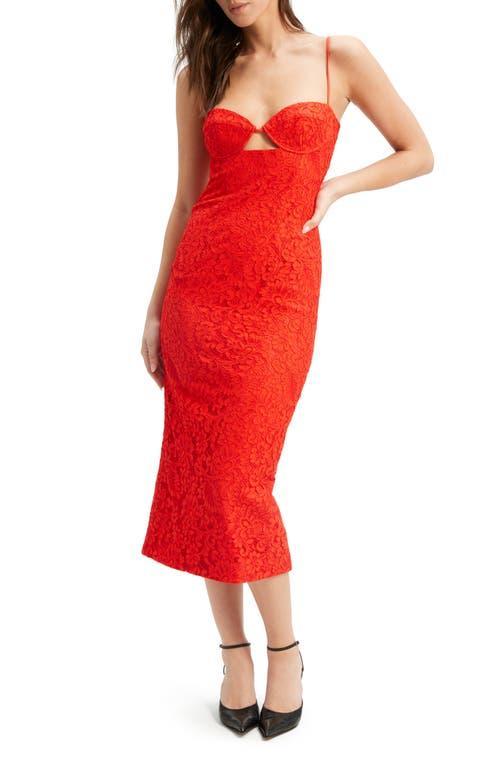 Bardot Ivanna Lace Cutout Midi Dress Product Image