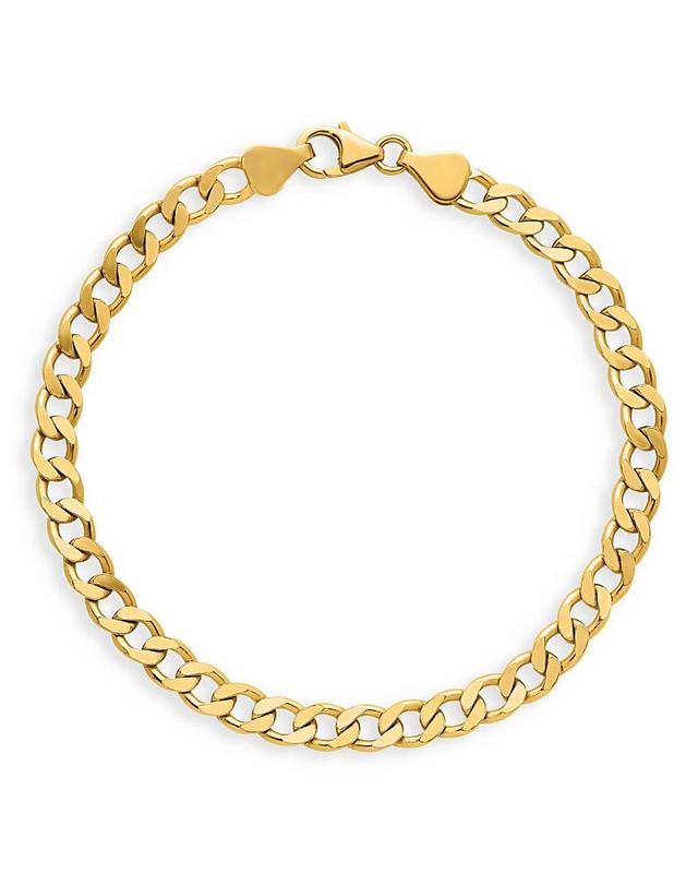 Bloomingdales Fine Collection Mens Polished Curb Link Chain Bracelet in 14K Yellow Gold Product Image