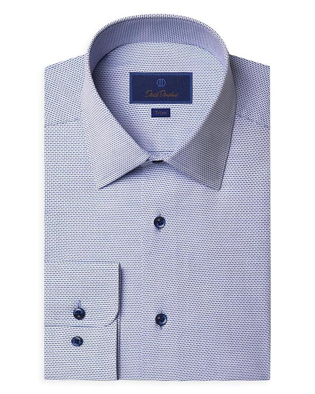 David Donahue Trim Fit Micro Dobby Dress Shirt Product Image