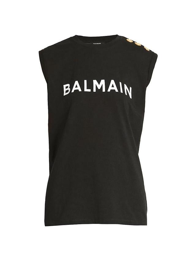 Balmain Cotton Logo Graphic Tank Product Image