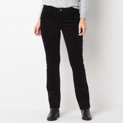 St. John's Bay Secretly Slender Womens Mid Rise Bootcut Corduroy Pant Product Image