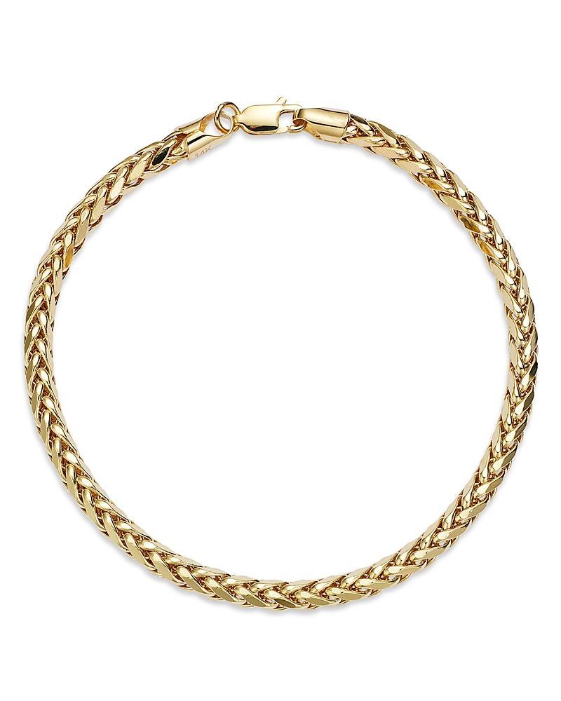 Bloomingdales Fine Collection Mens Wheat Link Chain Bracelet in 14K Yellow Gold - Exclusive Product Image