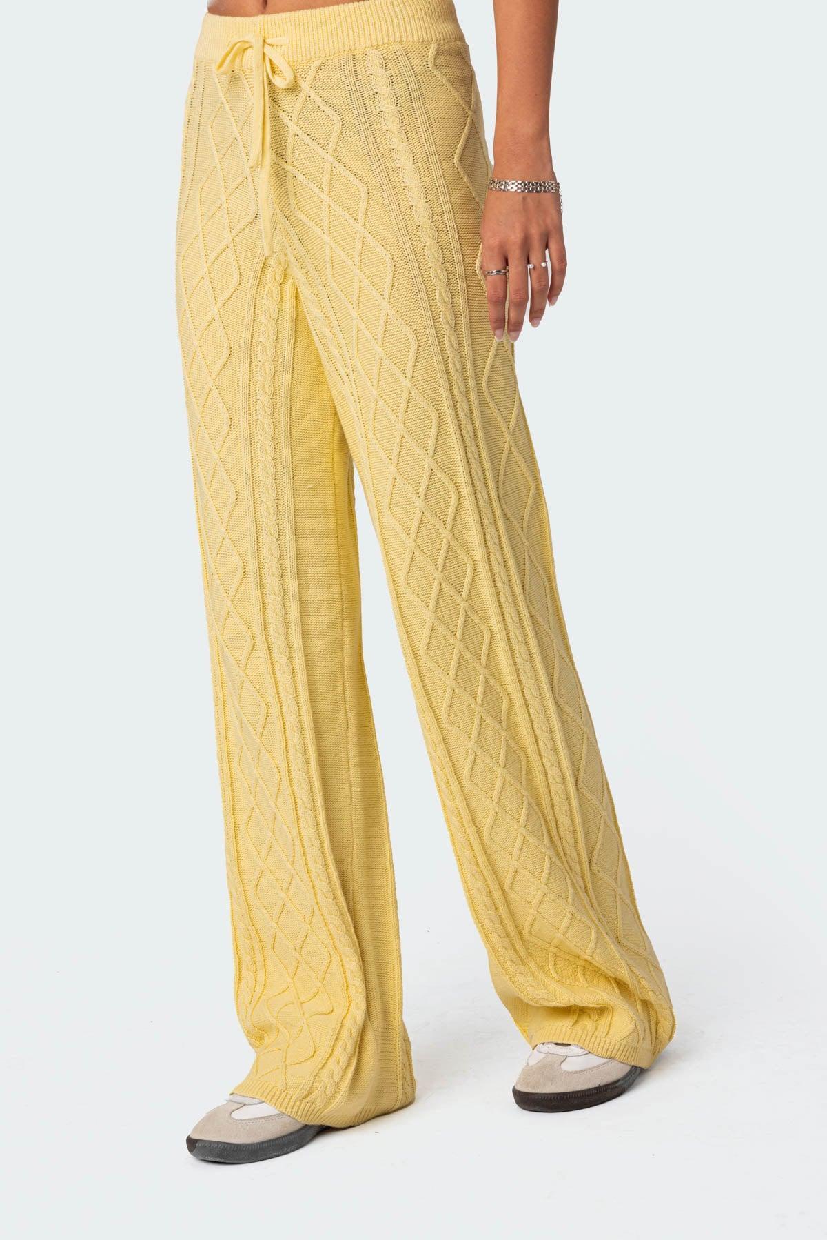 Kasey Cable Knit Pants Product Image