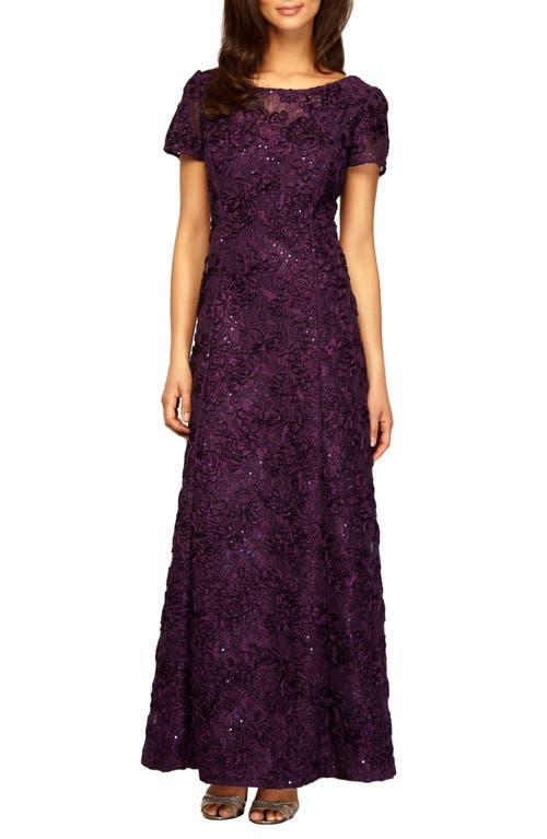 Alex Evenings Embellished Lace A-Line Evening Gown Product Image