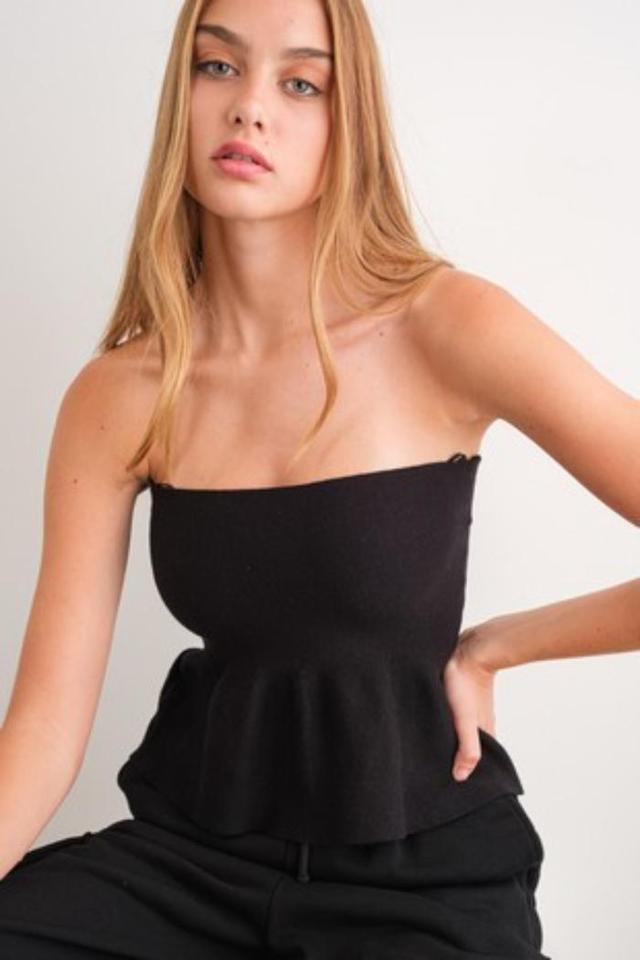 "Ellie" Strapless Peplum Top Product Image