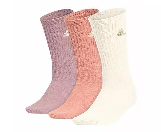 Adidas Womens Cushioned Comfort Cozy Crew Socks 3 Pairs Product Image