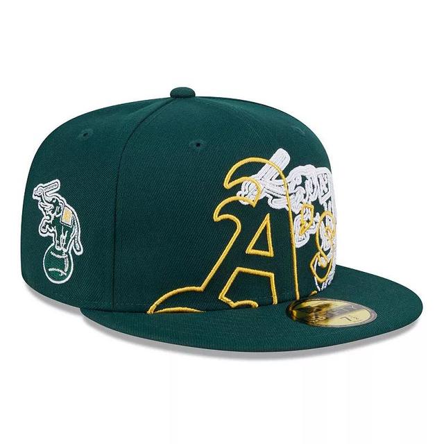 Mens New Era Oakland Athletics Game Day Overlap 59FIFTY Fitted Hat Product Image