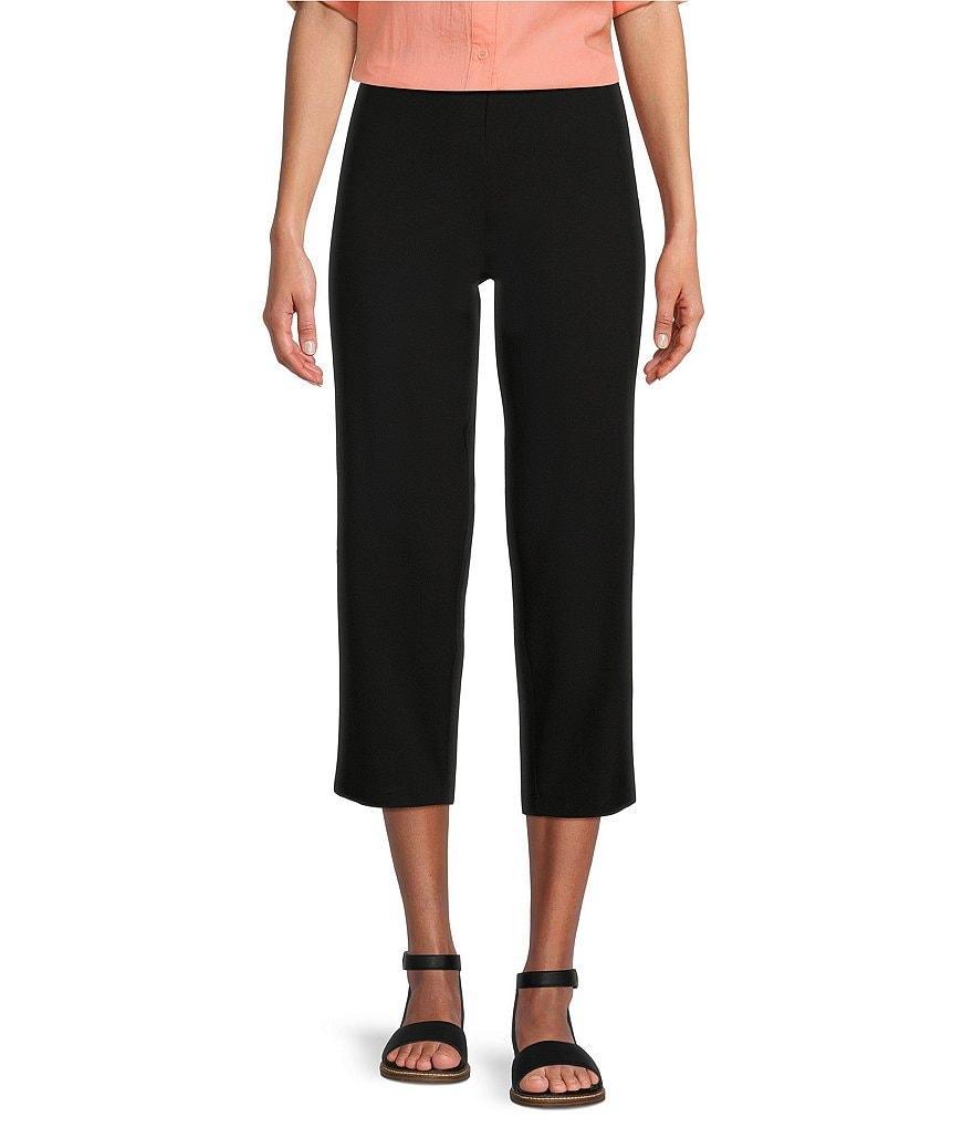 Intro Laura Breeze Stretch Ponte High Waisted Tummy Control Slim Straight Capri Product Image