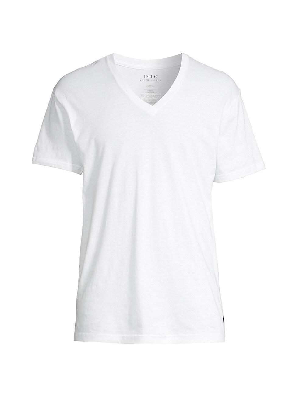 Classic Fit Cotton Wicking V-Neck T-Shirt 3-Pack Product Image