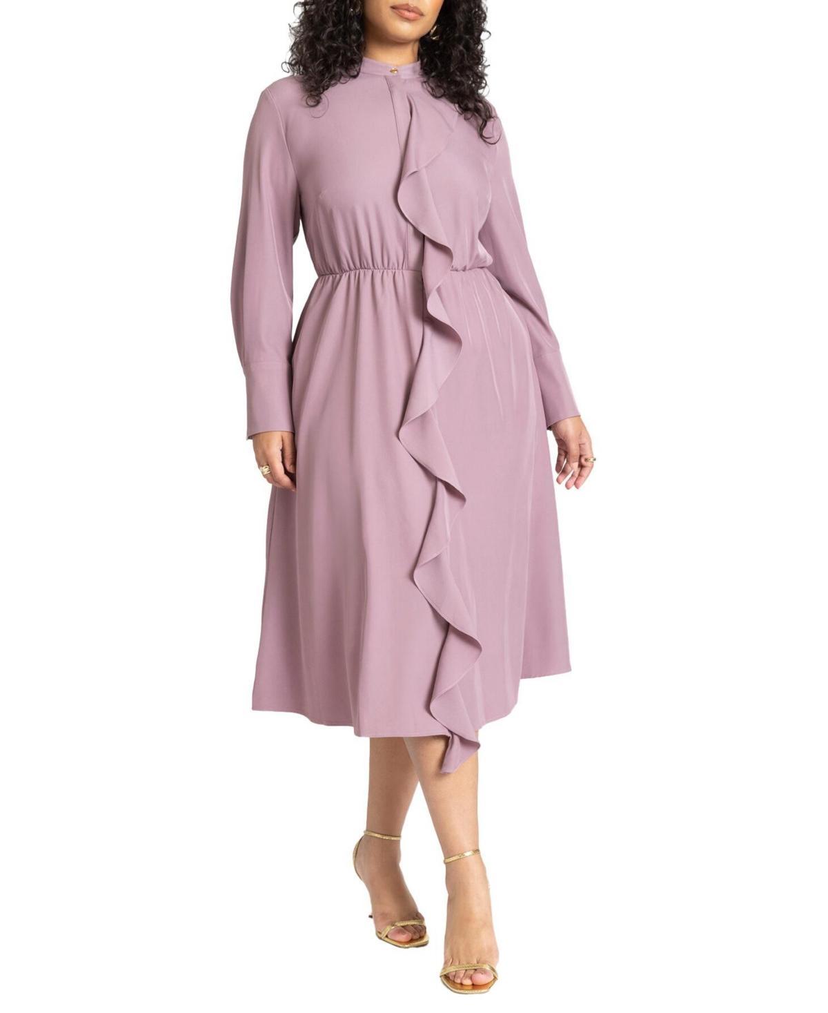 Eloquii Womens Cascade Midi Dress Product Image