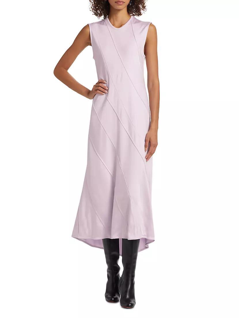 Sleeveless Spiral-Cut Midi-Dress Product Image