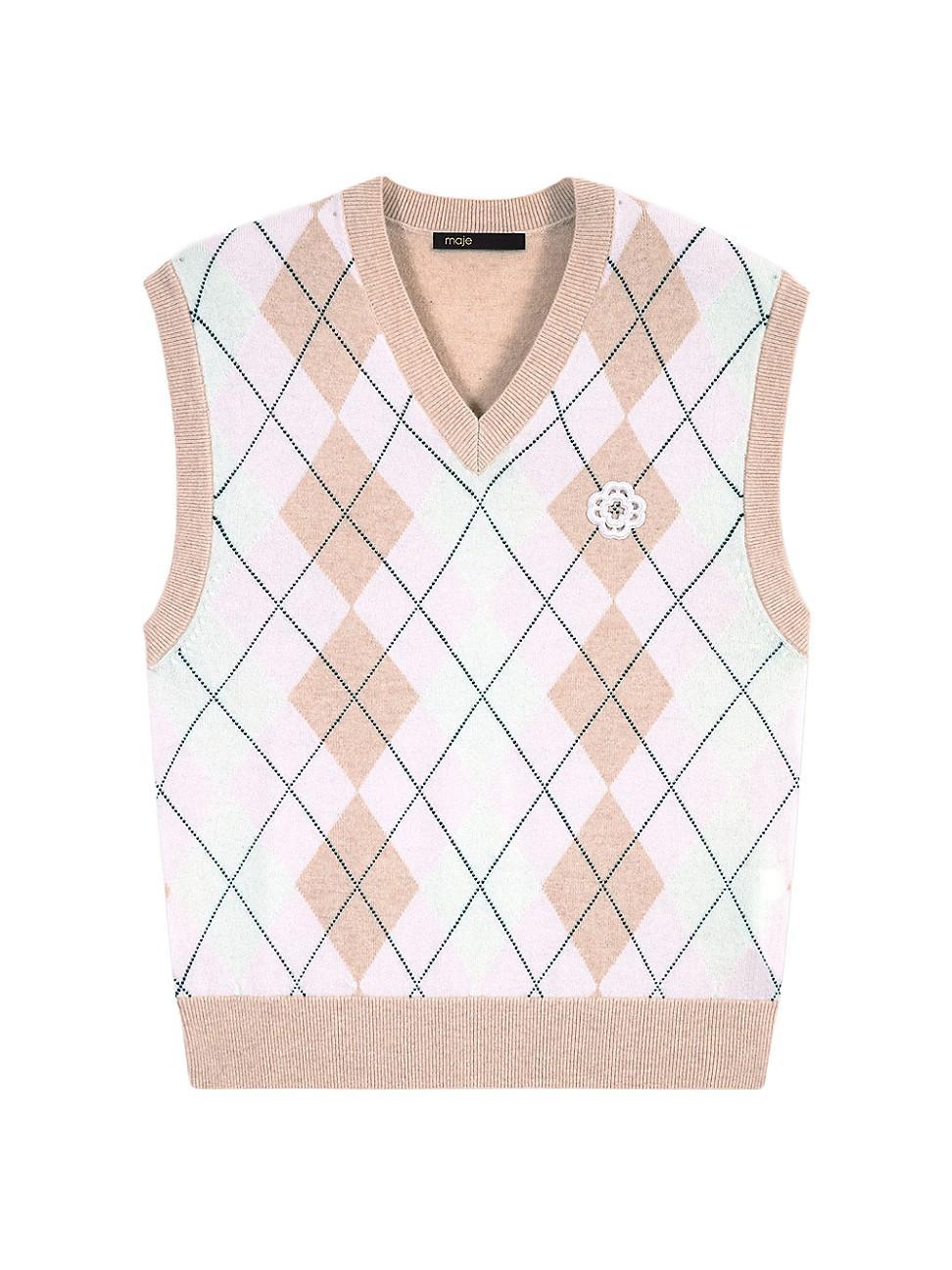 Womens Sleeveless Wool Blend Jumper Product Image