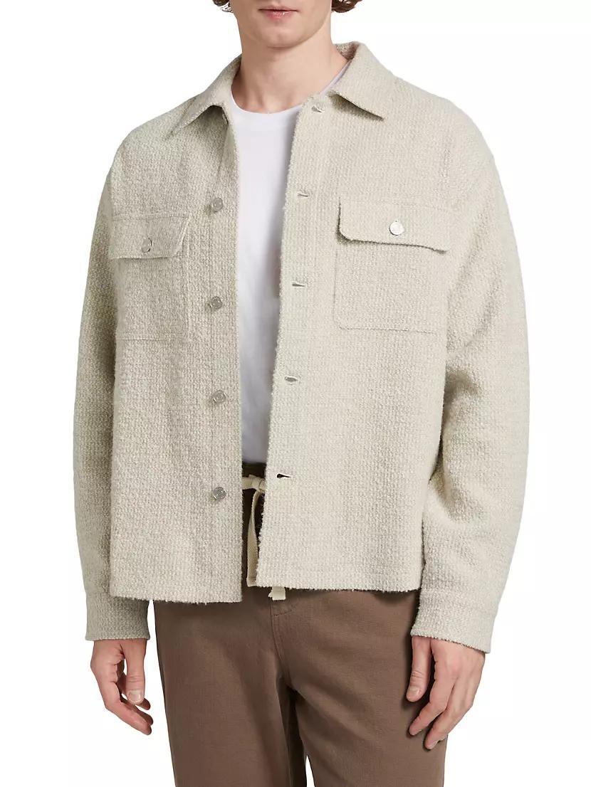 Textured Terry Double-Pocket Shirt Jacket Product Image