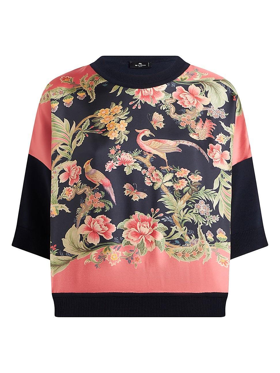 Womens Chinoiserie Silk Top Product Image