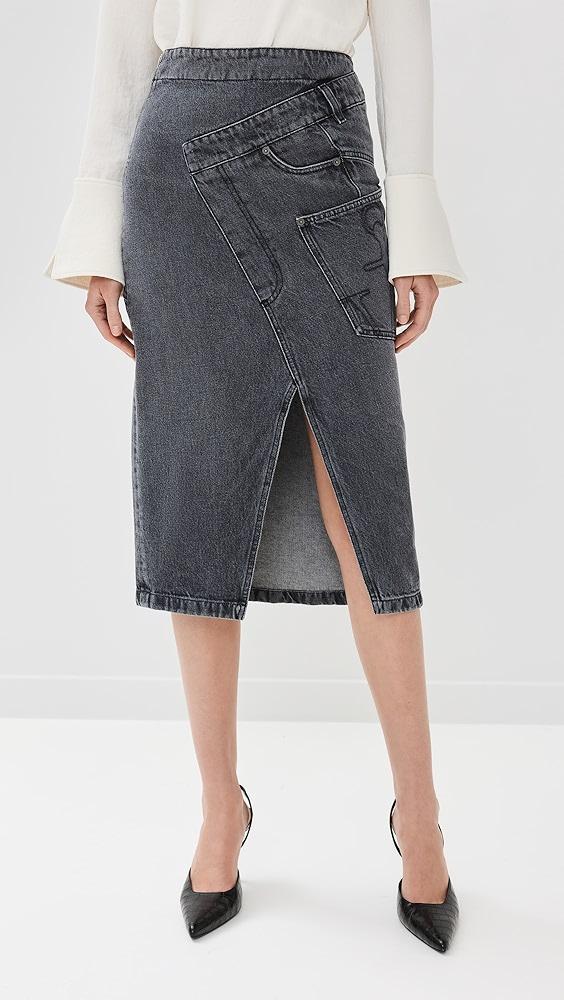 JW Anderson Twisted Midi Skirt | Shopbop Product Image