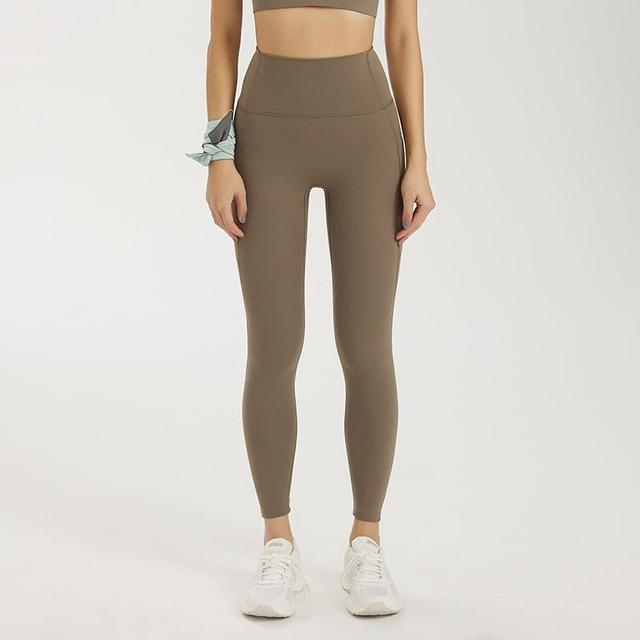 High Waist Plain Sports Leggings Product Image