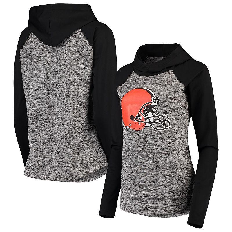 Womens G-III 4Her by Carl Banks Heathered Gray/Black Cleveland Browns Championship Team Ring Pullover Hoodie Product Image