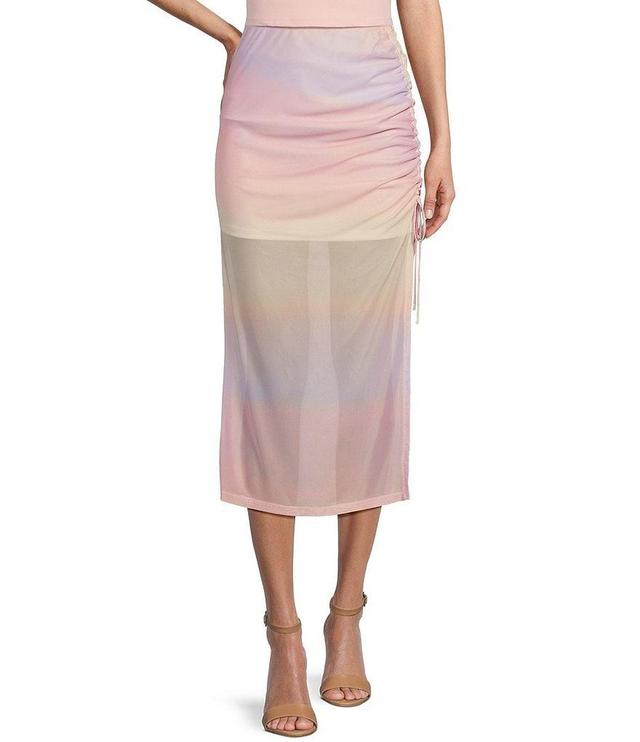 GB Ombre Mesh Midi Skirt Product Image