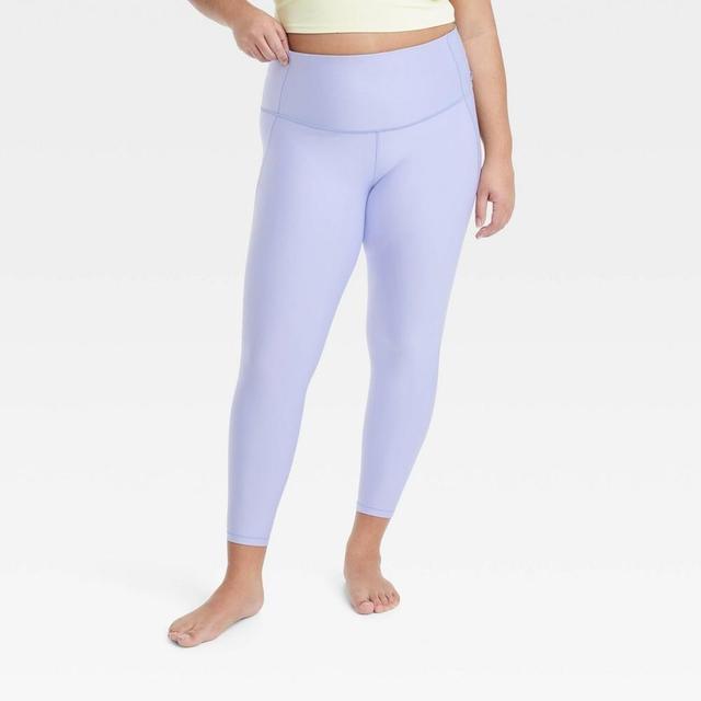 Womens Effortless Support High-Rise 7/8 Leggings - All In Motion Lilac Purple 1X Product Image