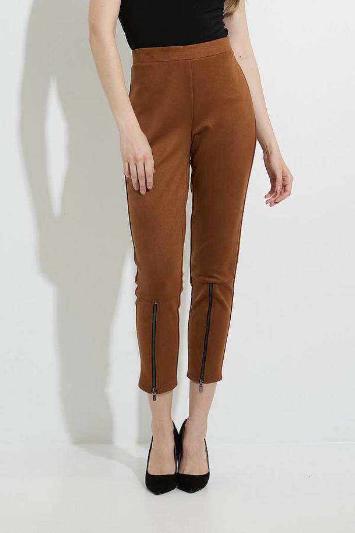 Faux Suede Pants - Brown 223181 Product Image