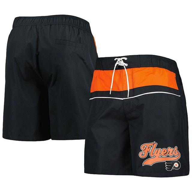 Mens Starter Black Philadelphia Flyers Freestyle Volley Swim Shorts Product Image